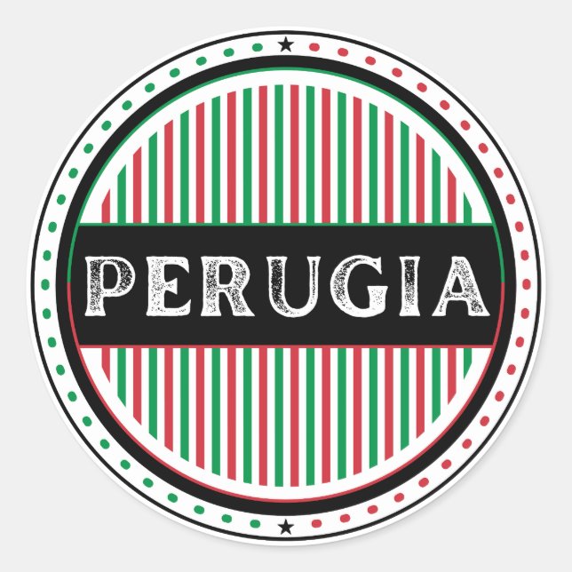 Perugia City Pride Emblem – Italian Identity Classic Round Sticker (Front)