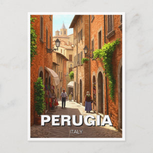 Perugia Italy Travel Postcard