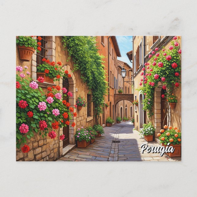 Perugia Italy Travel Postcard (Front)