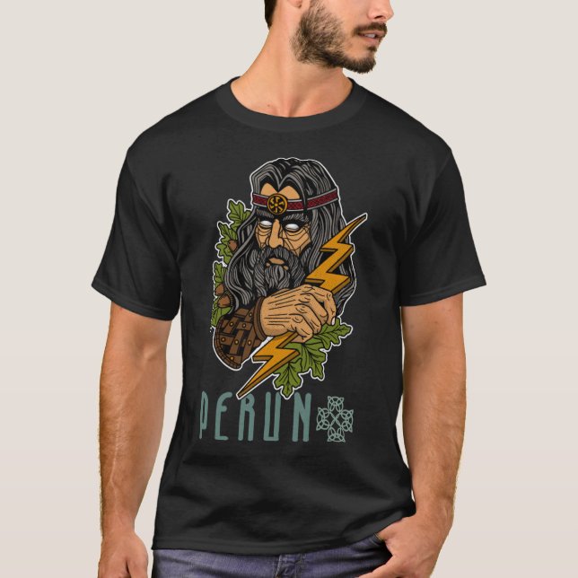 Perun Slavic myths pagan lord stormy armament  1 T-Shirt (Front)