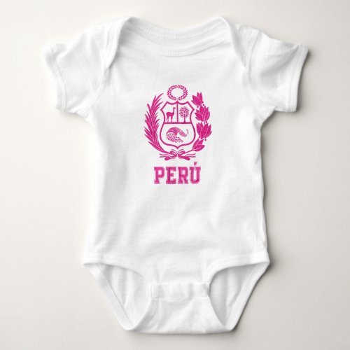 Perus National Shield Pride  Baby Bodysuit