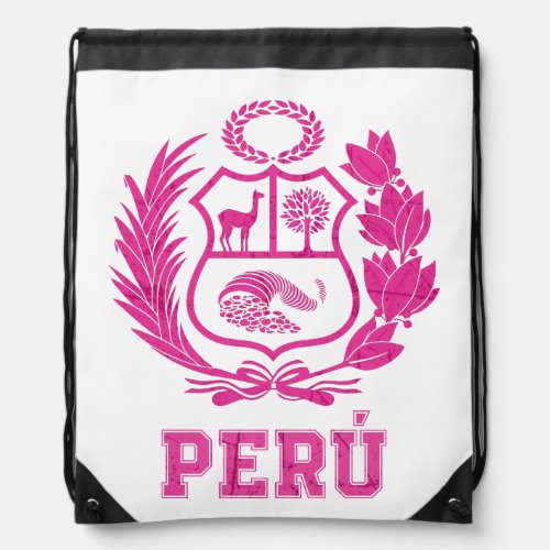 Perus National Shield Pride  Drawstring Bag