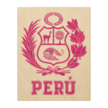 Peru&#39;s National Shield Pride  Wood Wall Art