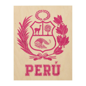 Peru's National Shield Pride  Wood Wall Art