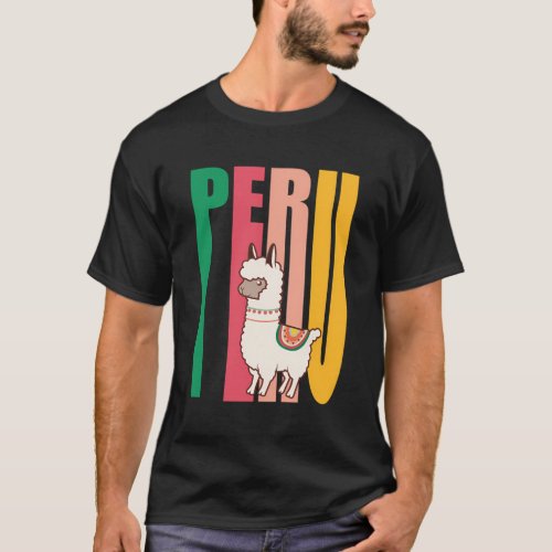 Peruvian Alpaca Product Llama From Peru T_Shirt