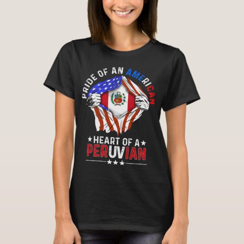 Peruvian American Foreign Country Peru Flag T_Shirt