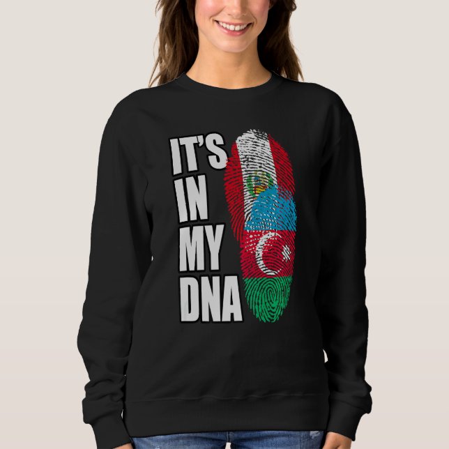 Peruvian And Azerbaijani Mix DNA Flag Heritage Sweatshirt (Front)