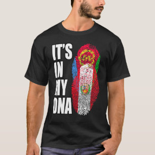 Peruvian And Eritrean Mix DNA Flag Heritage T-Shirt