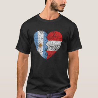 Peruvian Argentinian Flag Heart Argentina Peru Fla T-Shirt