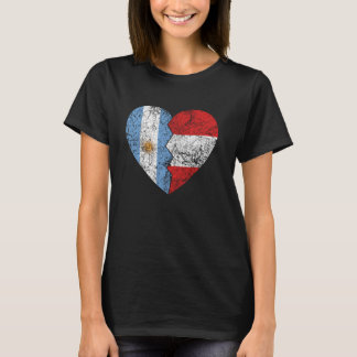 Peruvian Argentinian Flag Heart Argentina Peru Fla T-Shirt