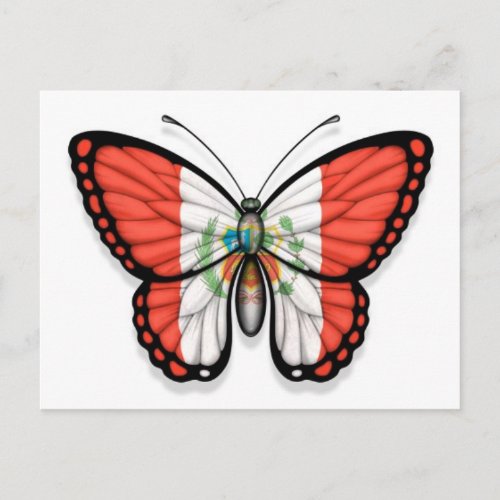 Peruvian Butterfly Flag Postcard