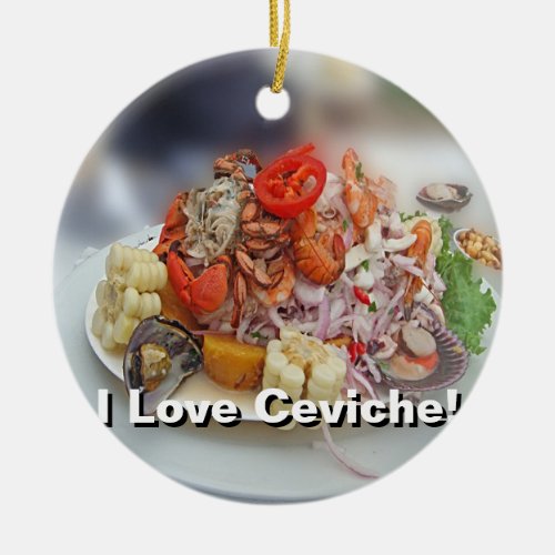 Peruvian Ceviche Ceramic Ornament