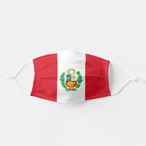 Peruvian flag adult cloth face mask