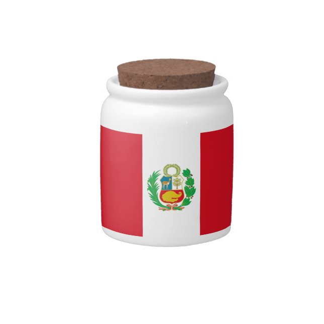 Peruvian Flag Candy Jar (Front)