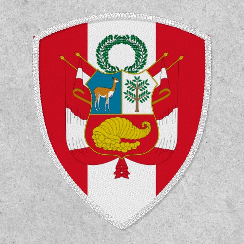 Peruvian Flag  Coat of Arms Flag of Peru Patch
