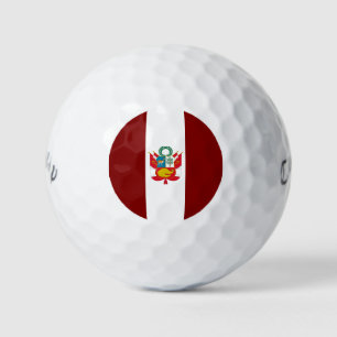 Peruvian flag-coat of arms  golf balls