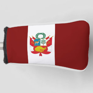 Peruvian flag-coat of arms golf head cover