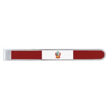 Peruvian Flag-coat Of Arms  Silver Finish Tie Bar by Pir1900 at Zazzle