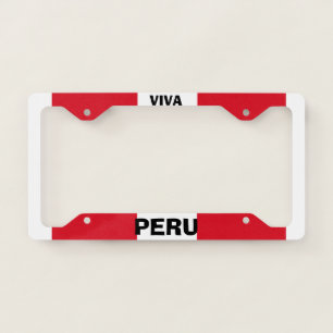 Peruvian Flag Custom License Plate Frame