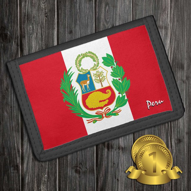 Peruvian flag fashion, Peru patriots / sports Trifold Wallet (Creator Uploaded)
