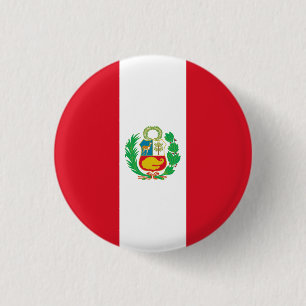 Peruvian Flag, Flag of Peru Button