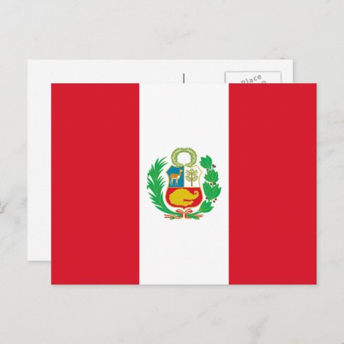 Peruvian Flag Flag of Peru Postcard