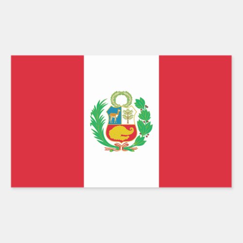 Peruvian Flag Flag of Peru Rectangular Sticker