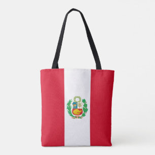 Peruvian Flag, Flag of Peru Tote Bag