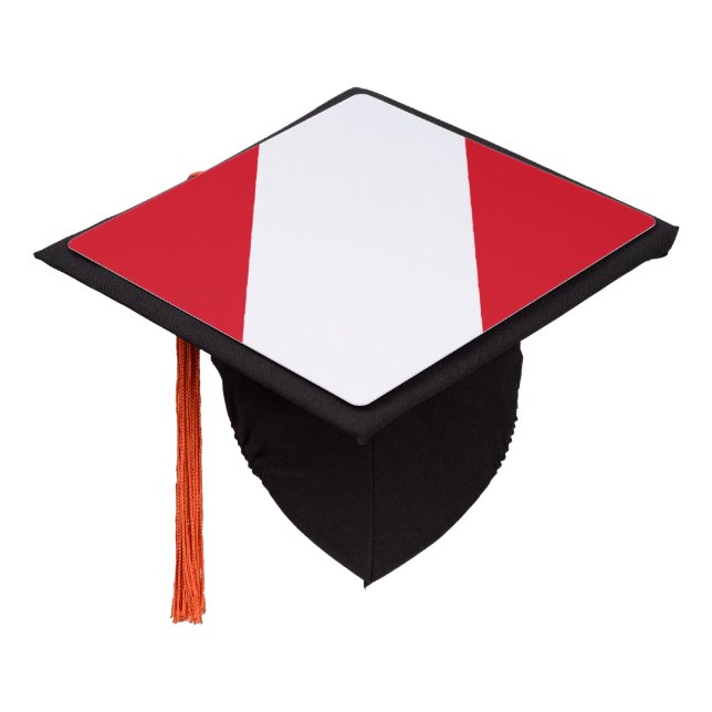 Peruvian flag graduation cap topper (Angled)