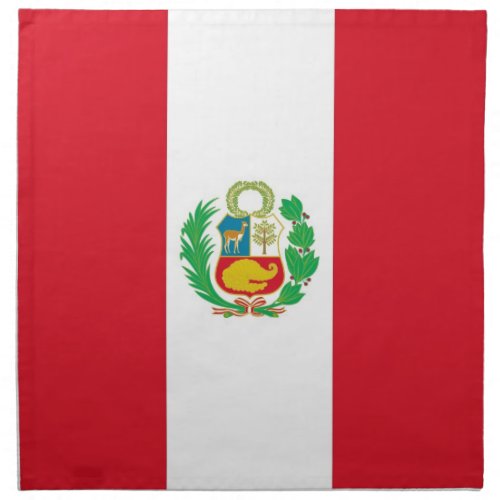 Peruvian Flag on MoJo Napkin