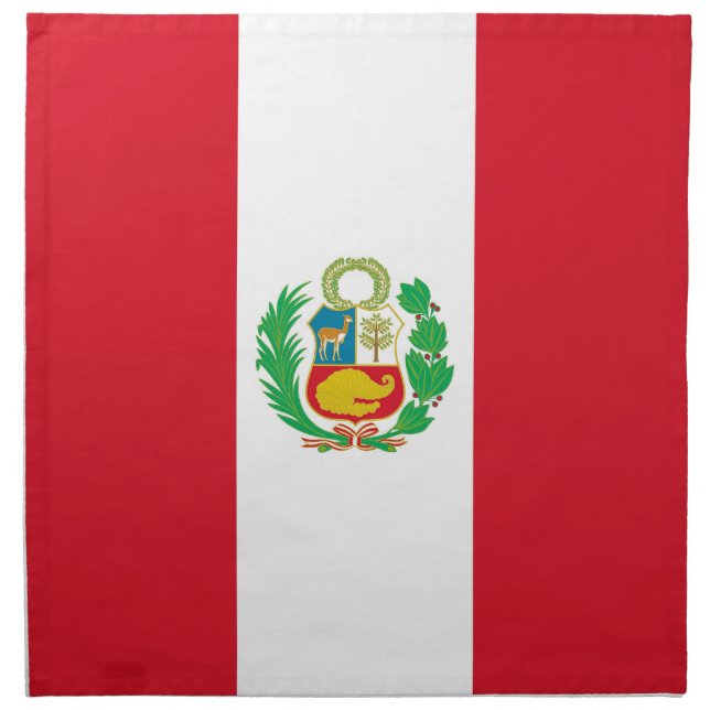 Peruvian Flag on MoJo Napkin (Front)