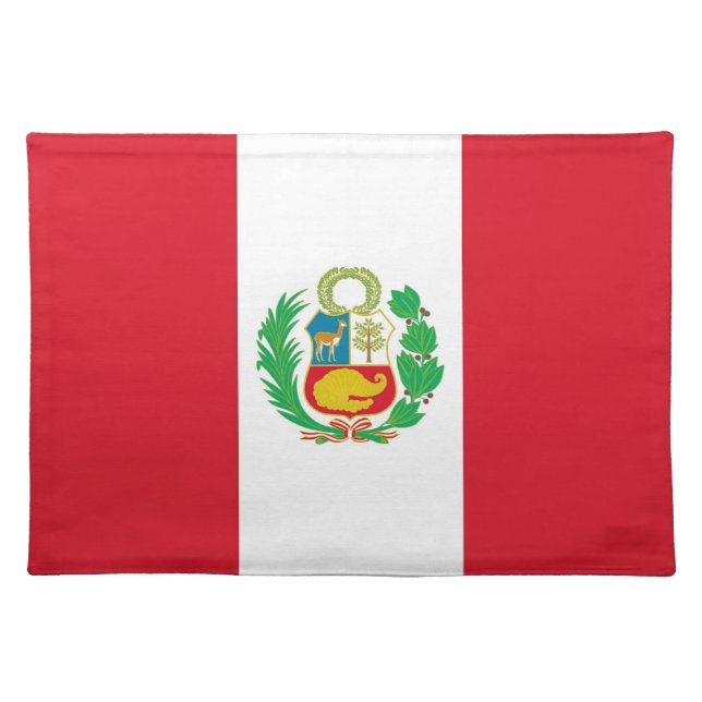 Peruvian Flag on MoJo Placemat (Front)