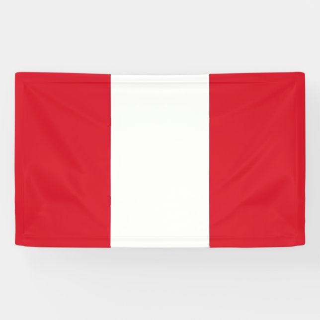 Peruvian Flag (Peru) Banner (Horizontal)