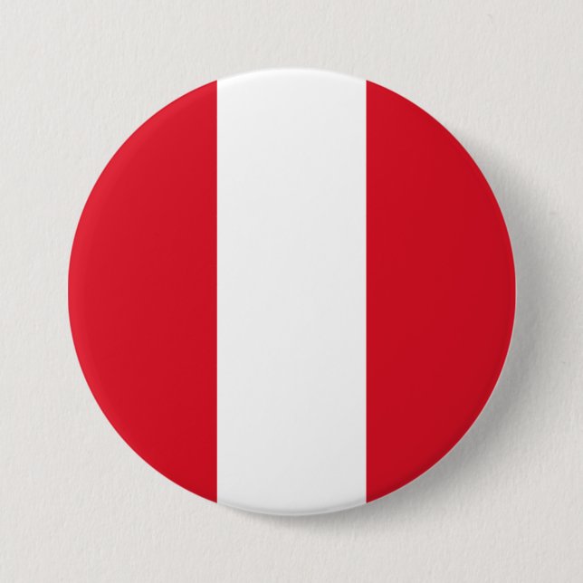 Peruvian Flag (Peru) Button (Front)