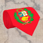 Peruvian flag & Peru, emblem business fashion Neck Tie<br><div class="desc">Neck Tie: Peru & Peruvian coat of arms,  flag business fashion - love my country,  holiday,  travel,  patriots / sports fans</div>