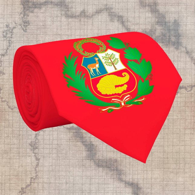 Peruvian flag & Peru, emblem business fashion Neck Tie (Creator Uploaded)