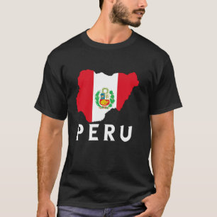 Peruvian Flag Peru Map Peruvian Roots Peruvian Pri T-Shirt
