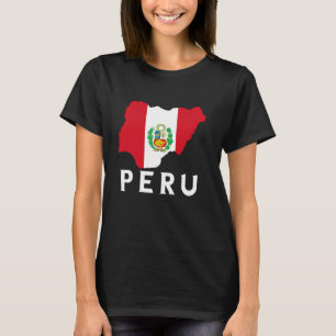 Peruvian Flag Peru Map Peruvian Roots Peruvian Pri T-Shirt