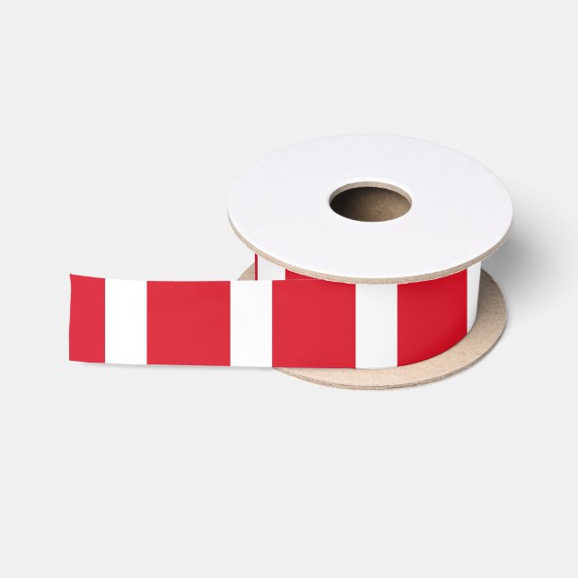 Peruvian Flag & Peru travel, holiday/sports Satin Ribbon (Spool)