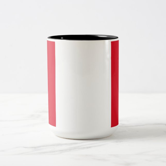 Peruvian Flag (Peru) Two-Tone Coffee Mug (Center)