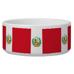 Peruvian Flag Pet Bowl