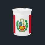 Peruvian Flag Pitcher<br><div class="desc">Serve your favorite drinks with pride using our stylish pitcher featuring the flag of Peru! This pitcher is more than just a practical serving item; it’s a tribute to Peruvian culture and heritage. The vibrant design prominently displays the iconic Peruvian flag, making it a unique and meaningful addition to your...</div>