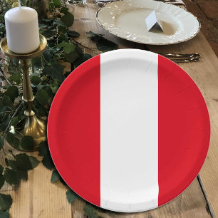 Peruvian Flag plates, party, sports, Peru Paper Plates