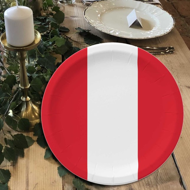 Peruvian Flag plates, party, sports, Peru Paper Plates (Creator Uploaded)