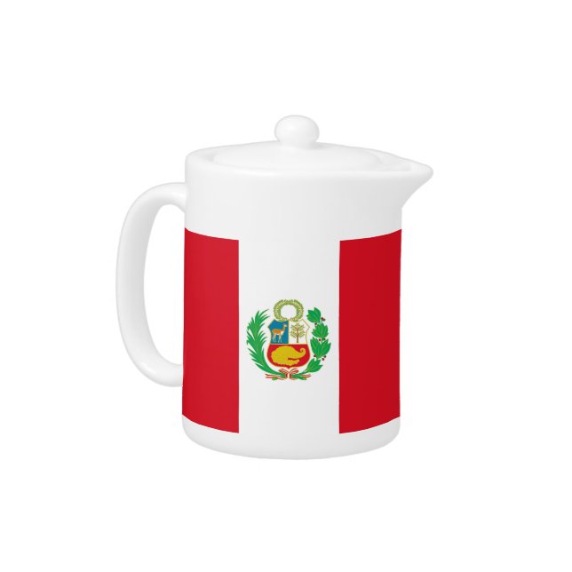 Peruvian Flag Teapot (Left)