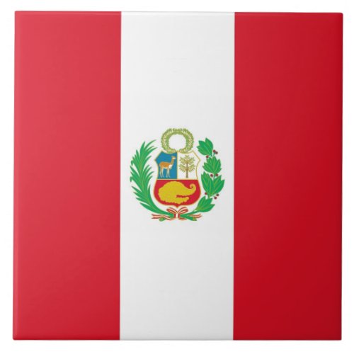 Peruvian Flag Tile