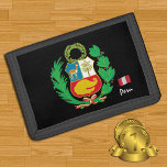 Peruvian flag wallet, emblem, Peru fashion Trifold Wallet<br><div class="desc">Wallets: Peru Coat of Arms & patriotic Peruvian Flag fashion - love my country,  travel,  holiday gifts,  national patriots / sports fans</div>
