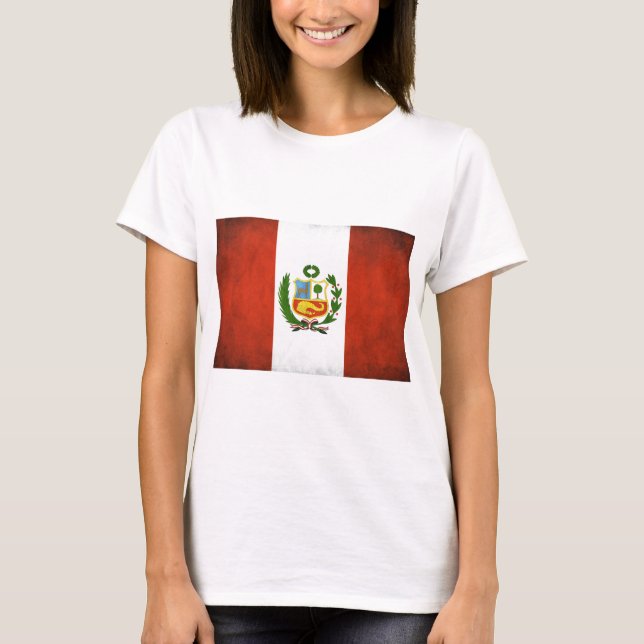 Peruvian Flag with Emblem T-Shirt (Front)