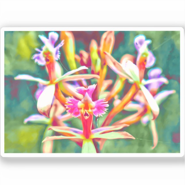 Peruvian Flowers Vinyl Sticker (Front)