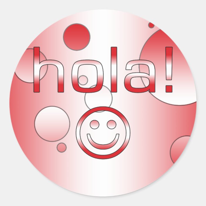 Peruvian Gifts  Hello / Hola + Smiley Face Round Sticker